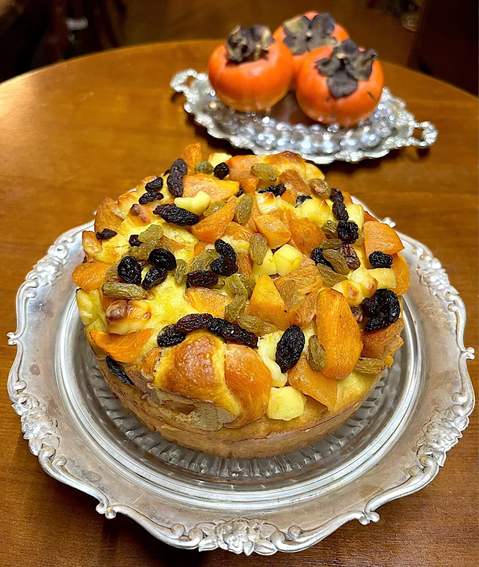 柿コンフィチュール＊レーズン🍇クリチ🧀ケーキ|henryさん