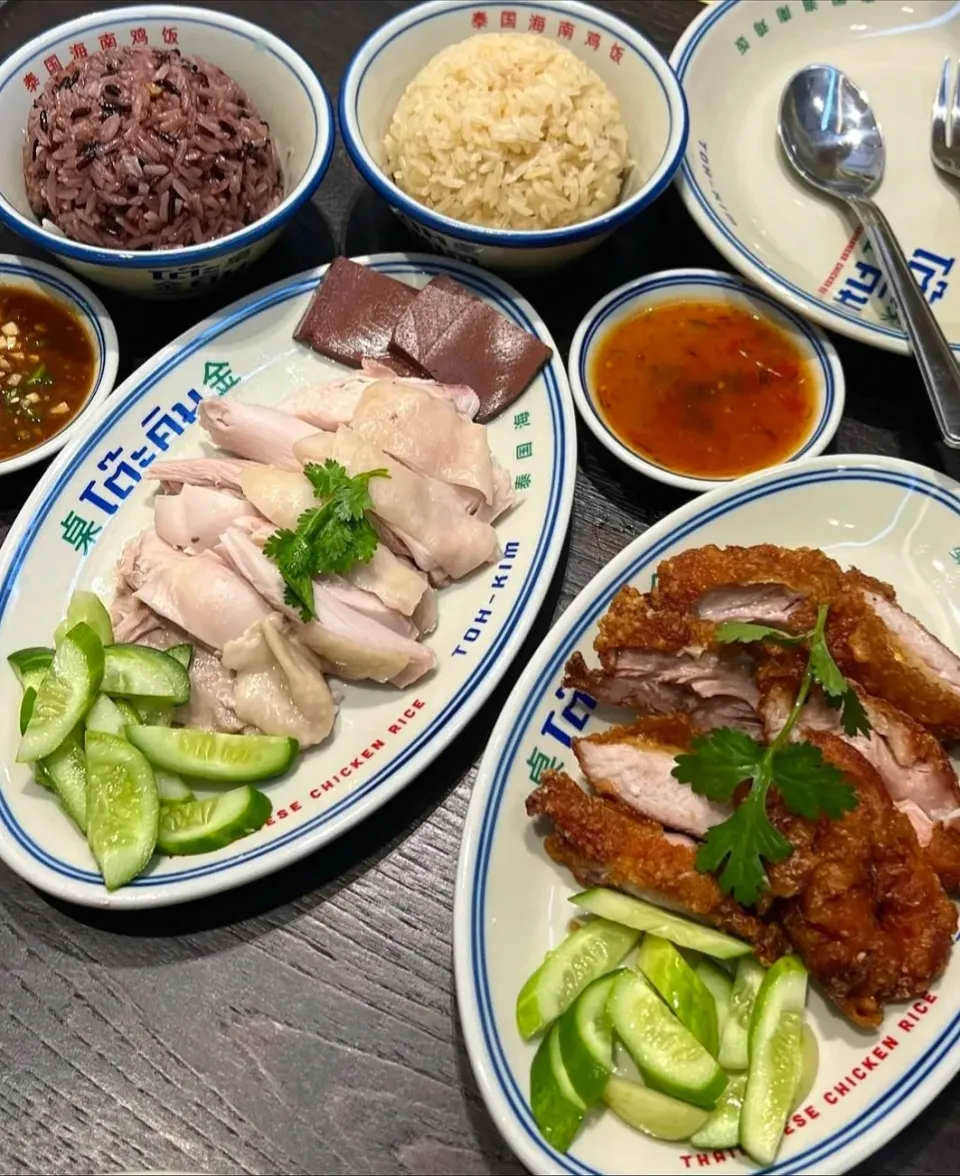 Khao Mun Gai (Mixed w/ both Steamed & Deep-fried) 🐔🍚🤤|An'leeさん