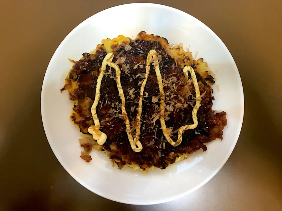 おはなはん お好み焼 ぶた玉(豚バラ肉追加)|ばーさんさん