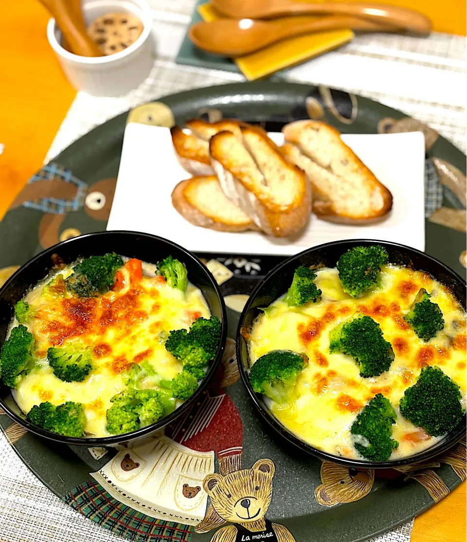 鶏とキノコのマカロニグラタン|にゃっきさん