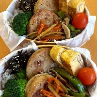 蓮根のはさみ焼き弁当|hiro♪kouさん
