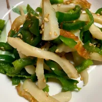 ちくわとピーマンのめんつゆ炒め|🐶たぬとんキッチンさん