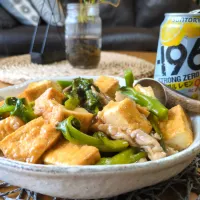 厚揚げとつるむらさきの和風あん|まりおさん