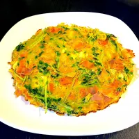 自家栽培の豆苗と卵とベーコンの炒めもの|なみさん