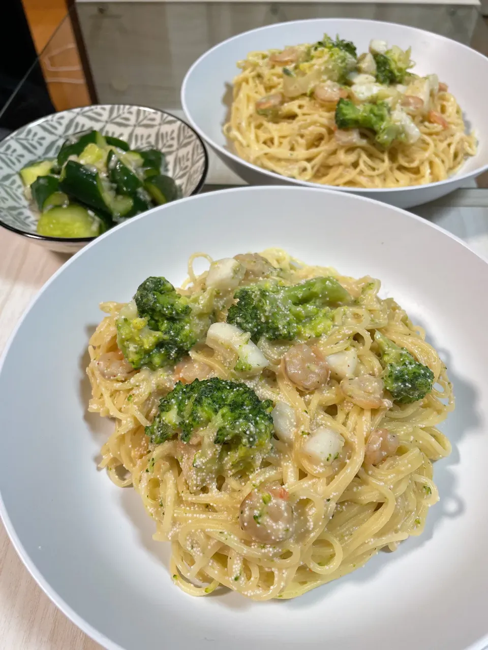 エビとブロッコリーの明太クリームパスタ|mさん