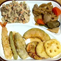 ☆天ぷら盛合せ ☆筑前煮 ☆卯の花|まぁたんさん