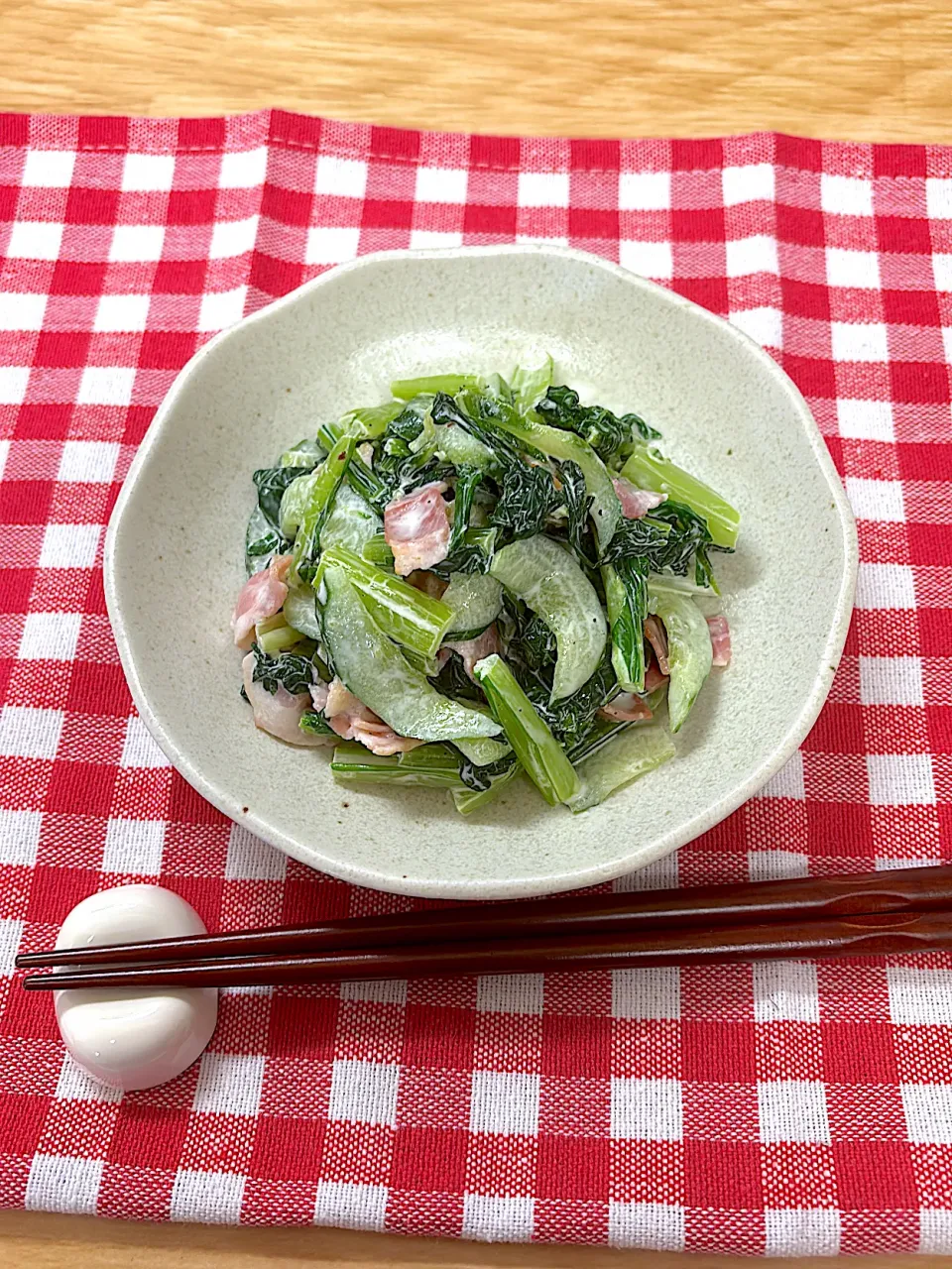 小松菜のサラダ　その①|Uenovaさん