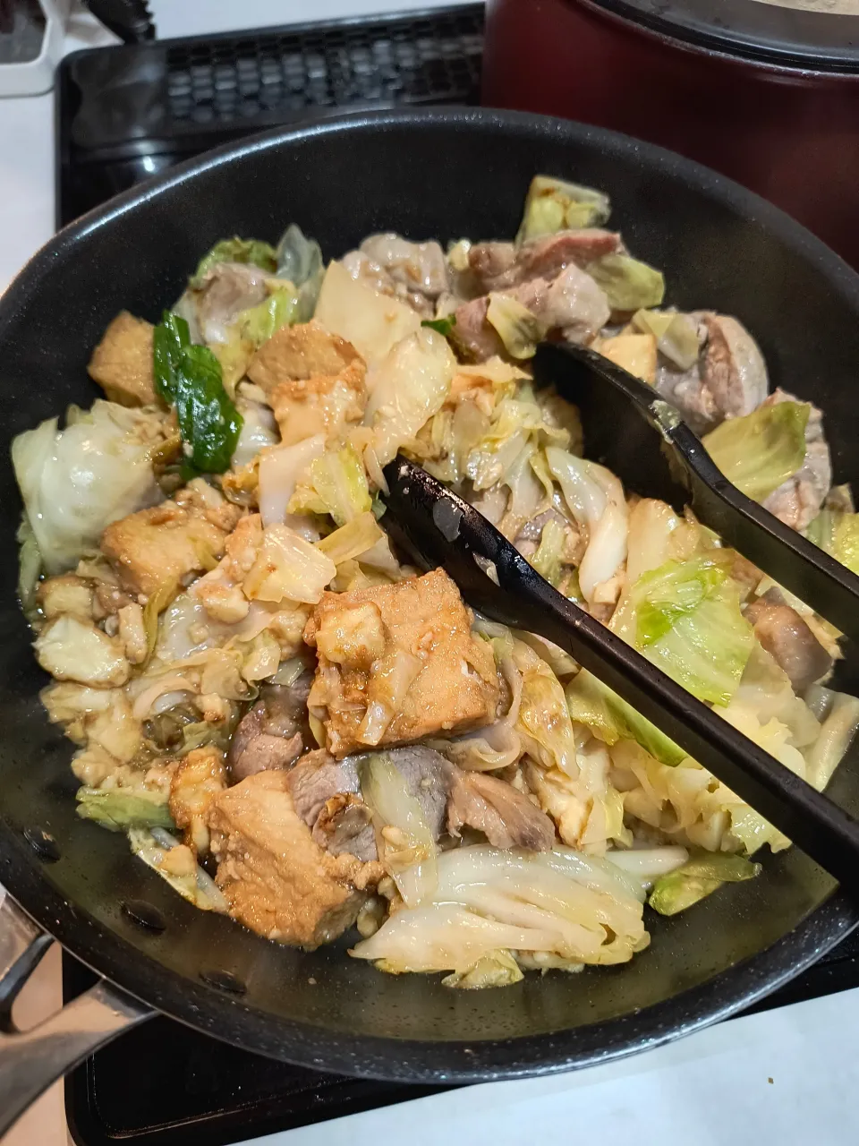絹厚揚げキャベツ豚オイスターソース炒め|112さん