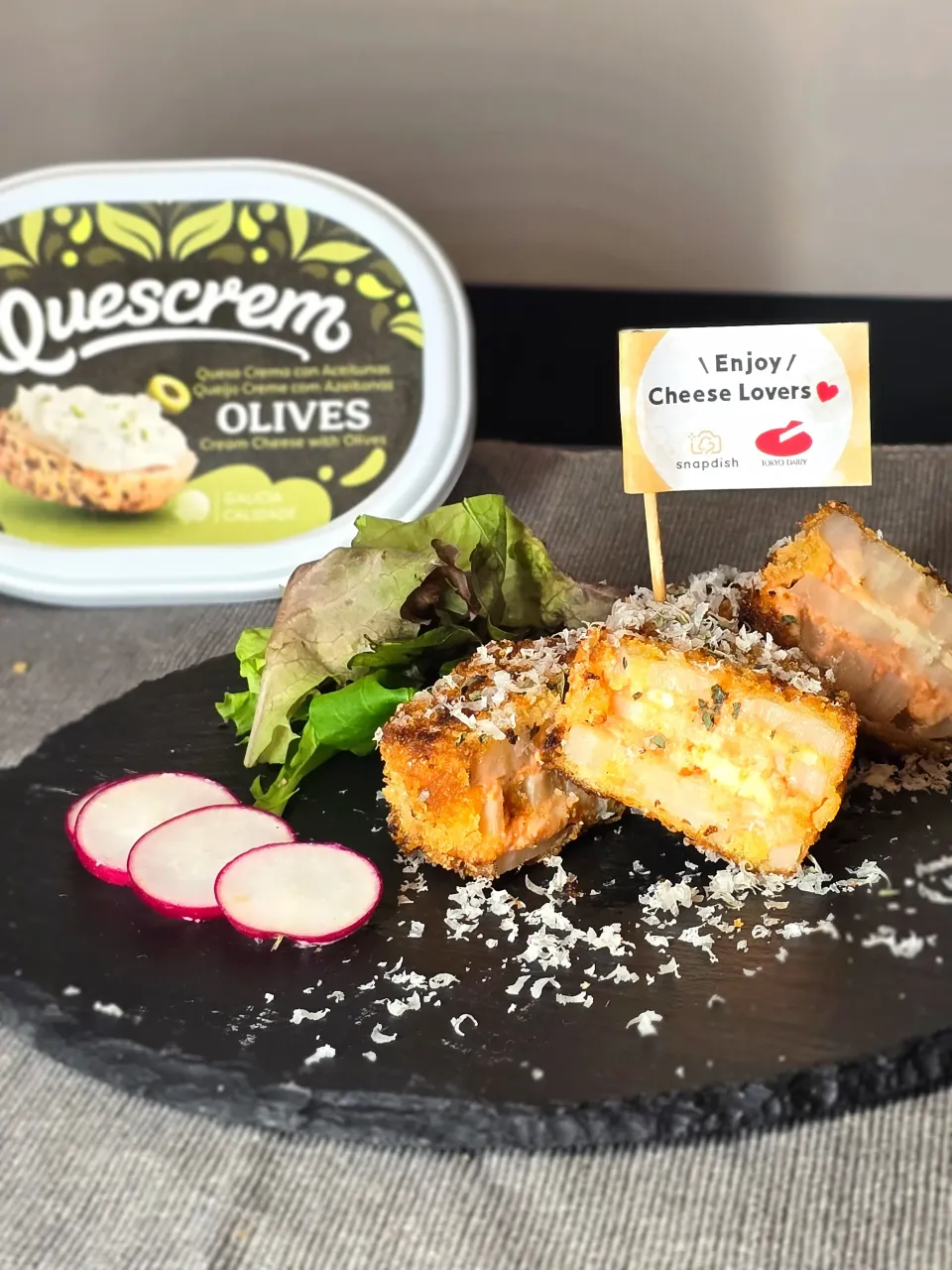 めんたいクリームチーズと蓮根のミルフィーユ|オハナシマンさん