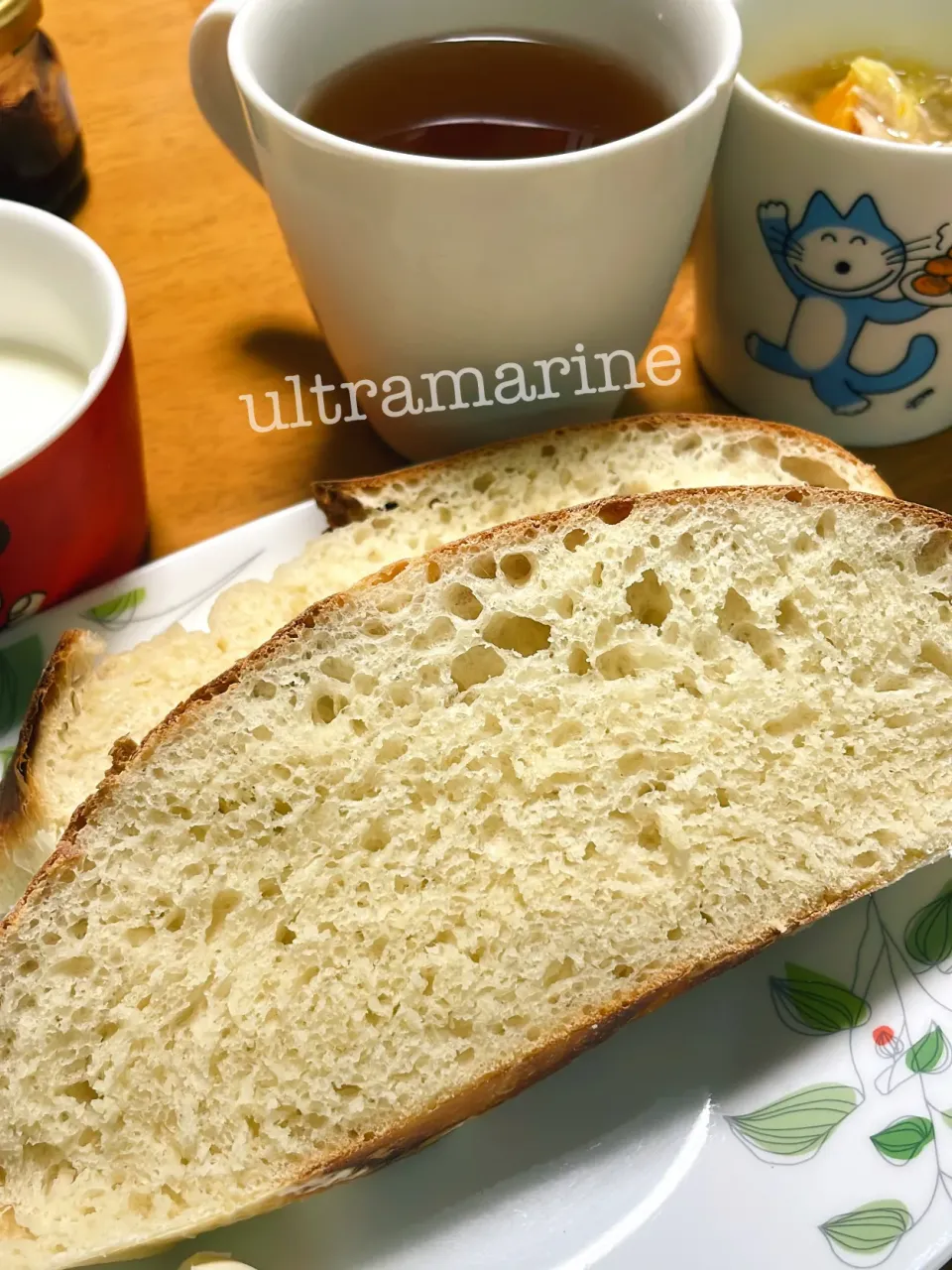 ＊自家製甘酒カンパーニュで朝ごはん♪＊|ultramarineさん