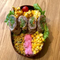 卵焼き肉巻きインゲン弁当|Dandaddyさん