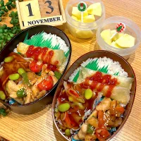 青椒肉絲＆かに玉弁当|ハミルトンさん