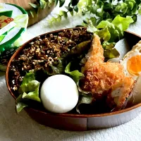 ＊0117. 玉子巾着＆アジフライ🐟娘ちゃんの高校生弁当🍱＊|＊抹茶＊さん