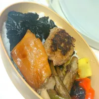 ハンバーグ
照り焼きお魚
ごぼう揚げ
パプリカ焼き
まいたけとピーマン炒め|みぽりんさん