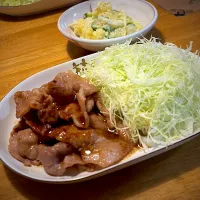 豚のしょうが焼きと、きゅうりたっぷりのポテトサラダ| もえさん