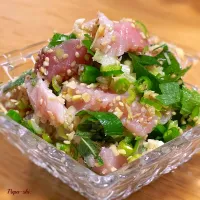 ハガツオの青唐たたき