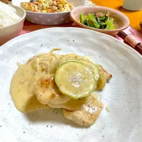鶏むね肉のレモンクリーム煮|ゼニコさん