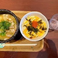 豚汁andふわふわオムライス明太子添え|ゆっきーさん