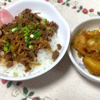 牛肉しぐれ飯・和風こふきいも|eiyadeさん