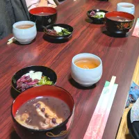 炉開き　お汁粉お新香|まゆみさん