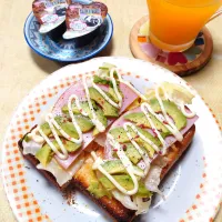 ハムアボカドオープンサンド|うたかた。さん
