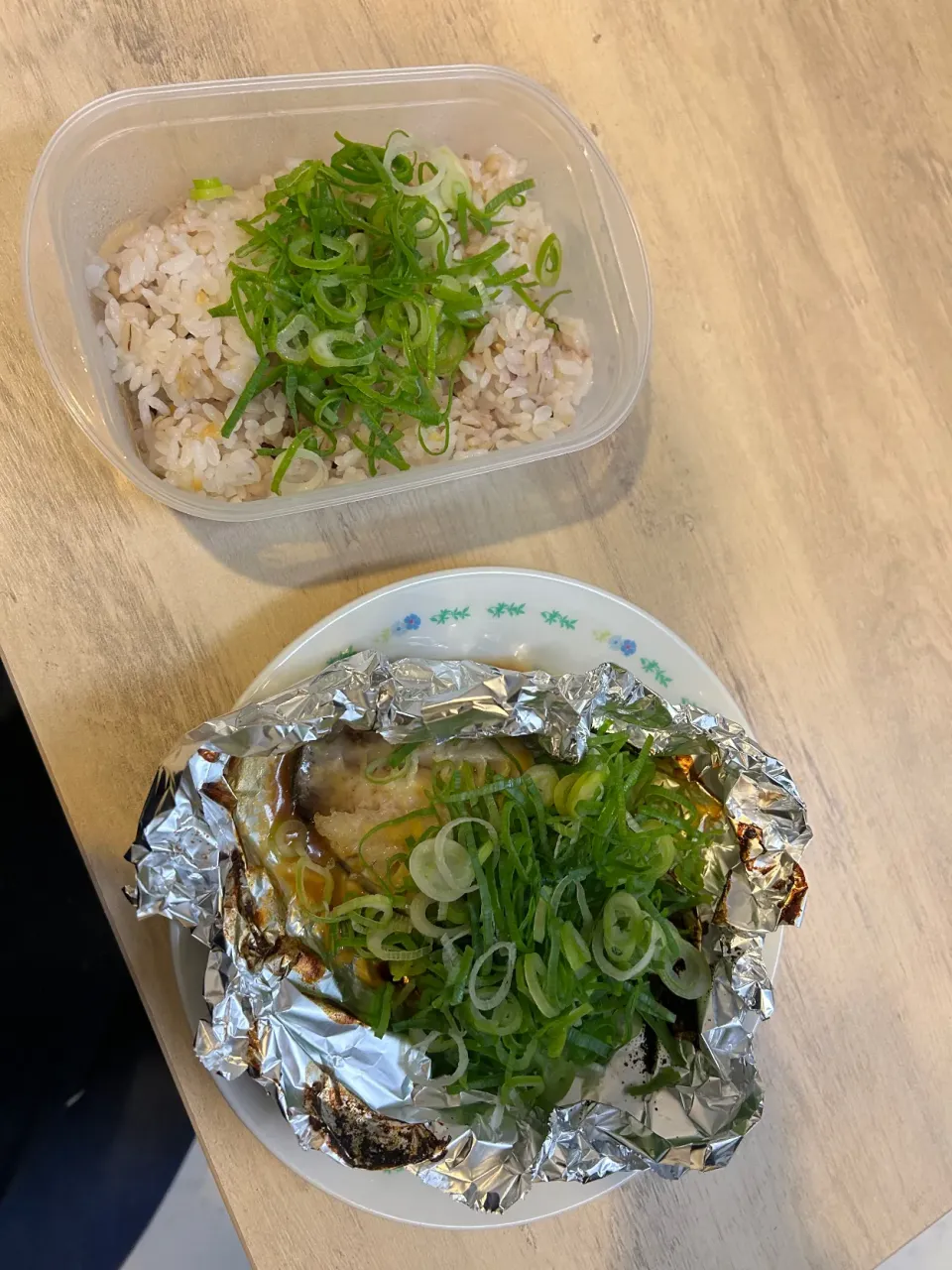 一昨日残ったネギまみれの銀鱈の西京焼き|りょうさん