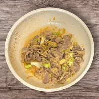 牛カルビと野菜の炒め物|瀬名さん