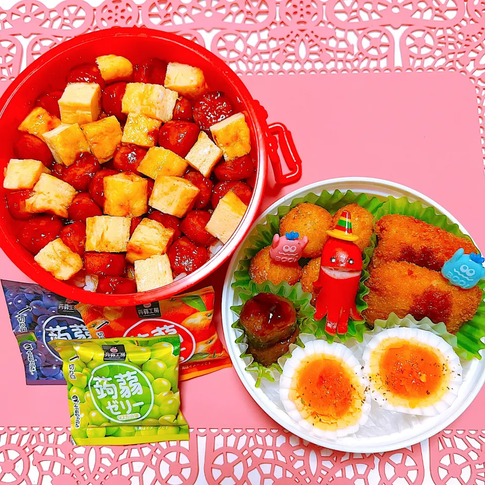 ヤンニョム風ウインナー丼お弁当🍱|miyurumoさん