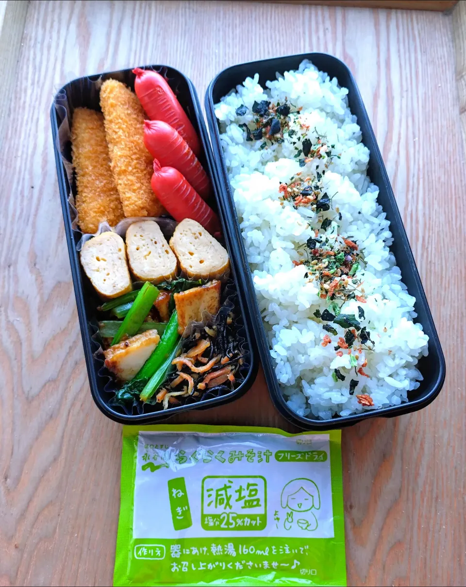 ハムカツとウインナー弁当|みわさん