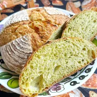 青汁パン・ド・カンパーニュ　断面|Blueberry🫐さん