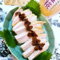 🔷レンジで柔らか鶏むね塩チャーシュー　味つけは生塩糀と自家製にんにく醤油🧄🔷|@きなこさん