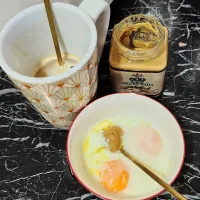 Quick breakfast before morning workout 💪😋🌞💖☕🧈🍳🍳🧡|🍒lynnlicious🍒さん