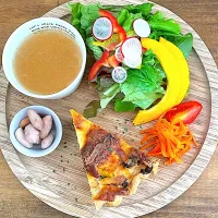 舞茸とかぼちゃのそぼろキッシュ🎃