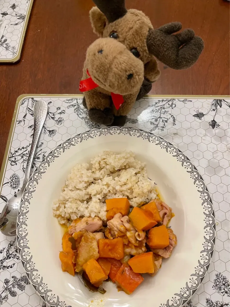 2025/11/13   鶏と甘栗かぼちゃの昆布煮　Chicken and Hokkaido Red Kuri Squash|21 Boys & 野鳥さん