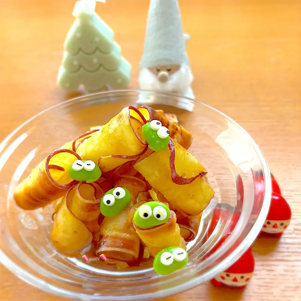 🍠さつまいもチップス。。。お昼ごはん👩🏻‍🍳💦|🌸yuni🌸さん