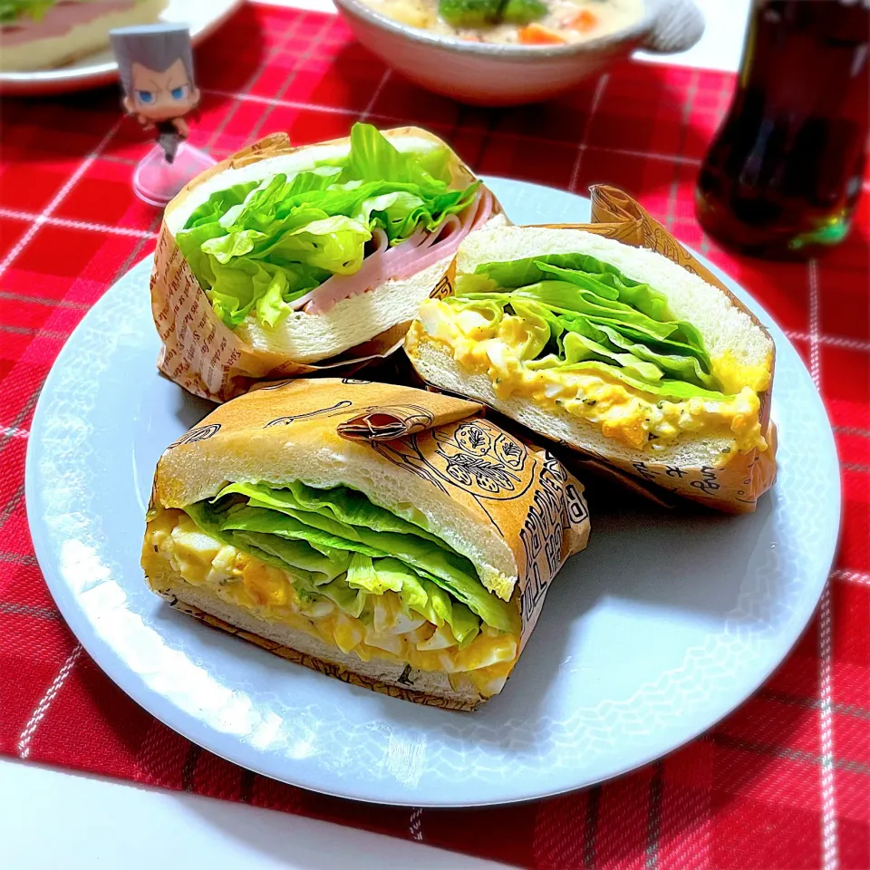 たまごレタスサンド＆ハムレタスサンド|アルティッチョさん