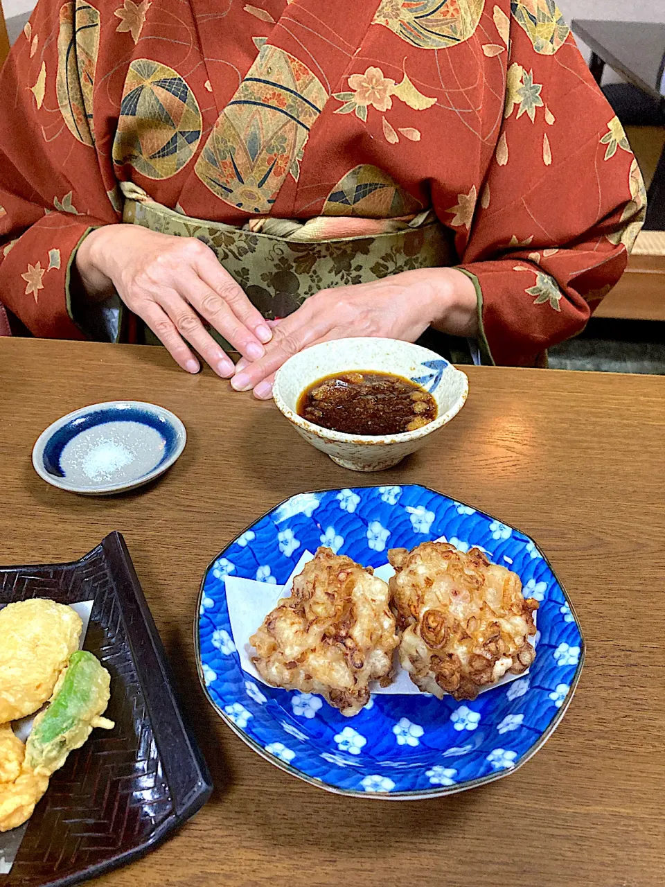 イカとネギのかき揚げ（実況中継中）|なびさん