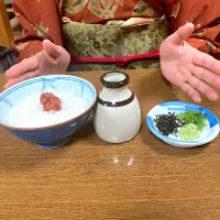 はやとの〆の梅茶漬け（実況中継中）| なびさん