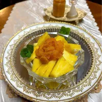 柿コンフィチュールジャム＊台湾パイナップル添え🍍|henryさん