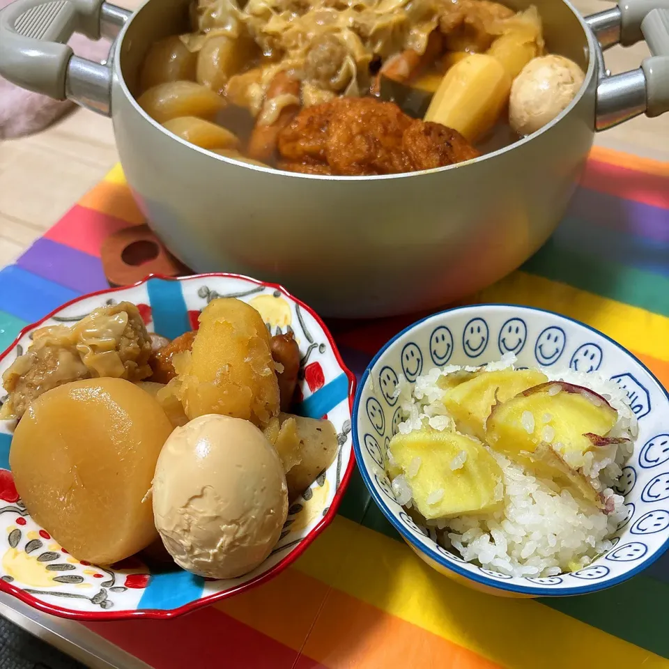 おでん🍢andさつまいもご飯🍠🍚♬|panchiさん