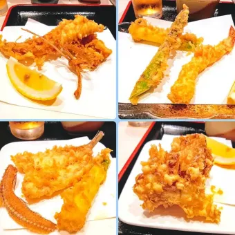 Snapdishの人気料理写真:【やっぱりこれ🎯】老舗天ぷら屋さんの揚げ立て🤤