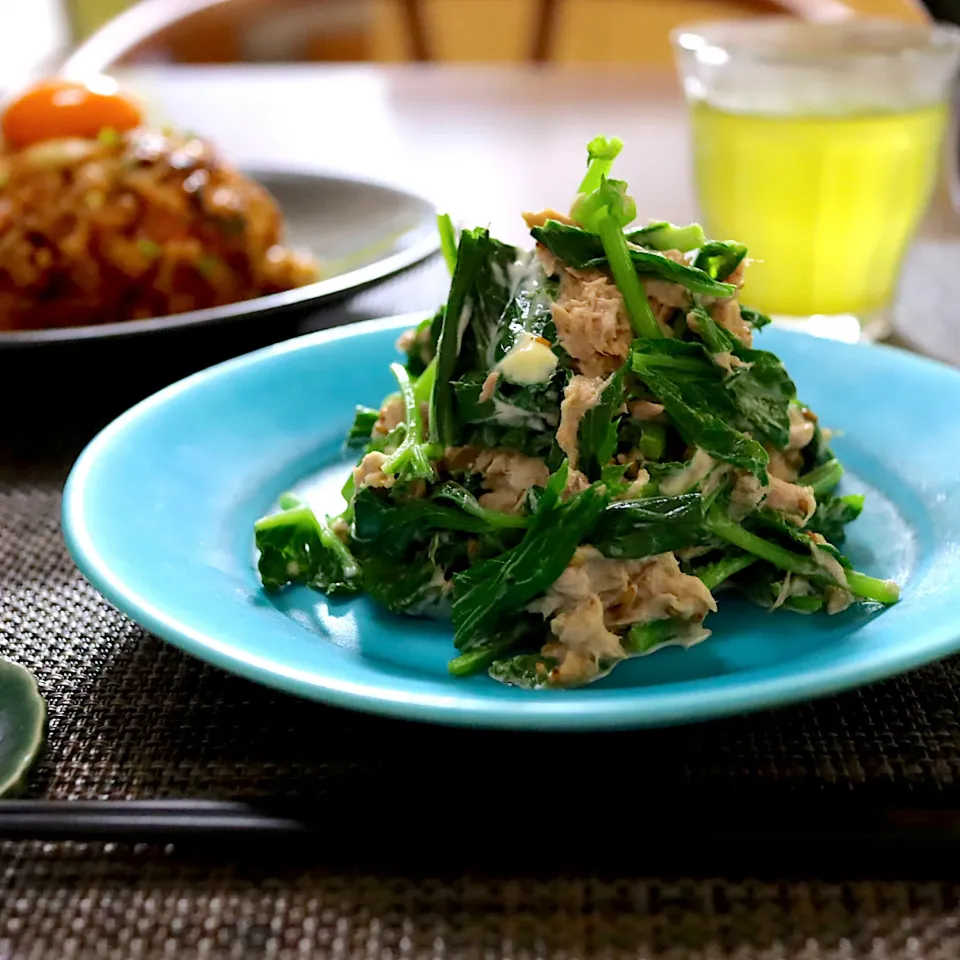 明日葉のツナマヨぽん酢あえ|かおるさん