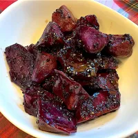 紫芋で大学イモを作りました💕|ことはさん