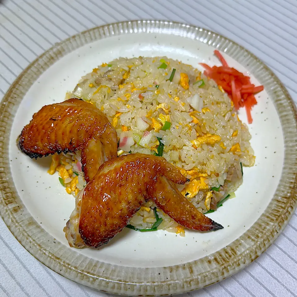 炒飯と手羽先|まさとさん