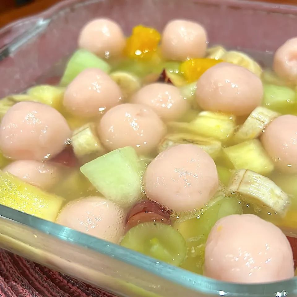 フルーツポンチ🍎🍌🍇🍊|mokoさん