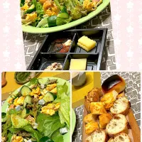 おかずサラダと東京デリーのこだわりチーズアソート|amiさん