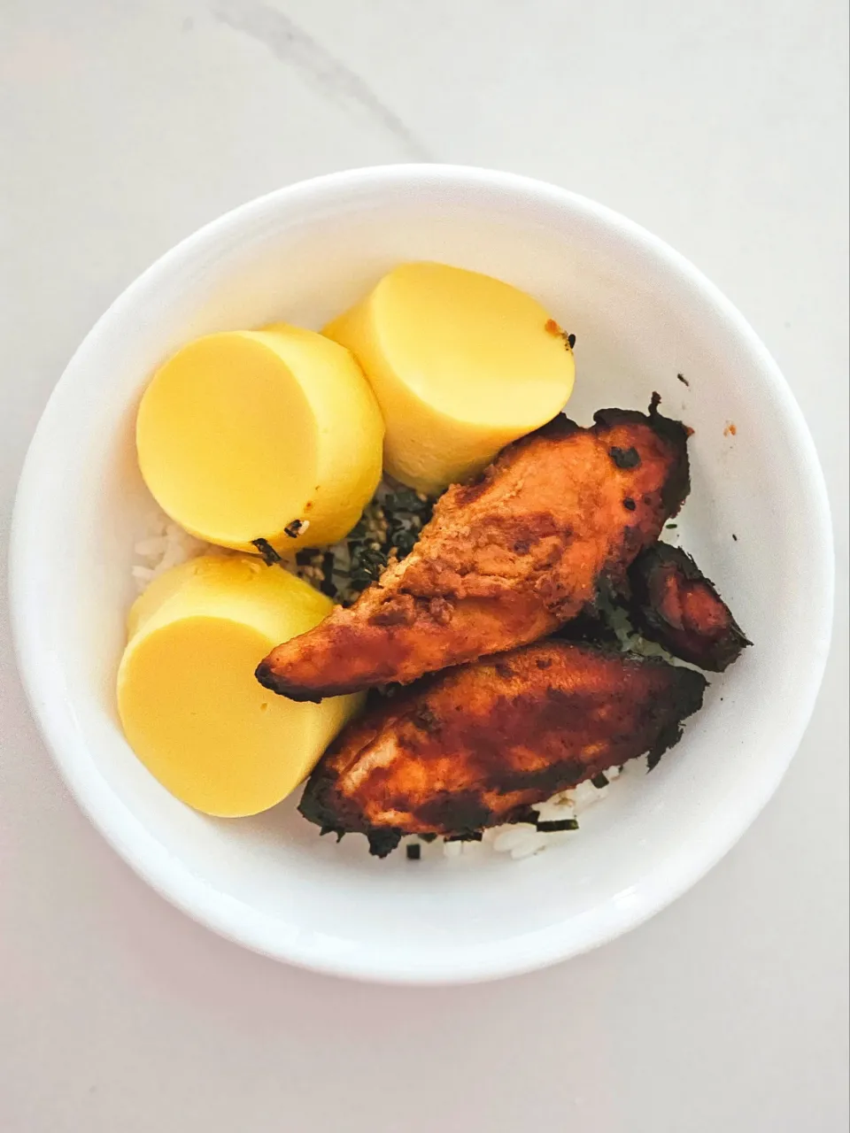 Simple Air fried Miso chicken and egg tofu lunch|CF Chaiさん