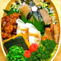 長ネギの肉包み弁当🍱|にゃん(=^・^=)さん