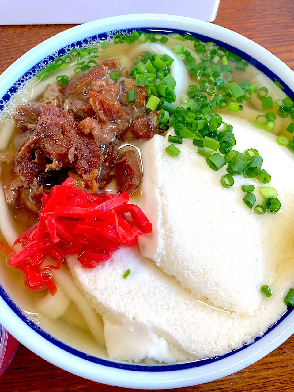 かしわうどんにだし豆腐トッピングat三井うどん|さくたえさん