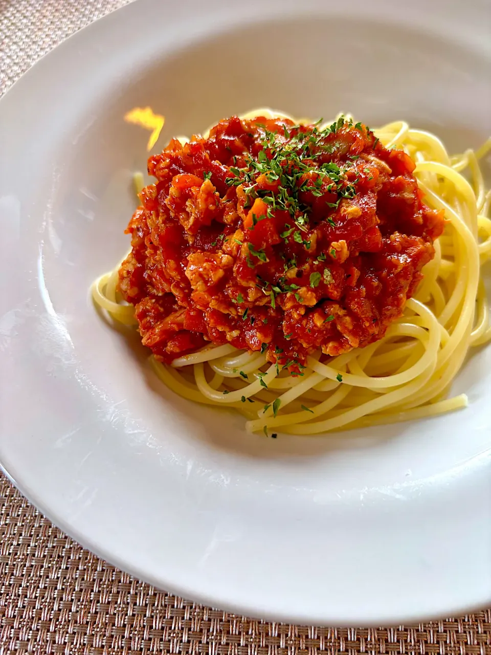 11/15のお昼ごはん~リメイクミートソースパスタ~|ゆかｕさん